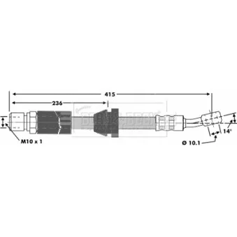 Flexible de frein BORG & BECK BBH6943