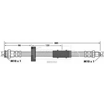 Flexible de frein BORG & BECK BBH6960