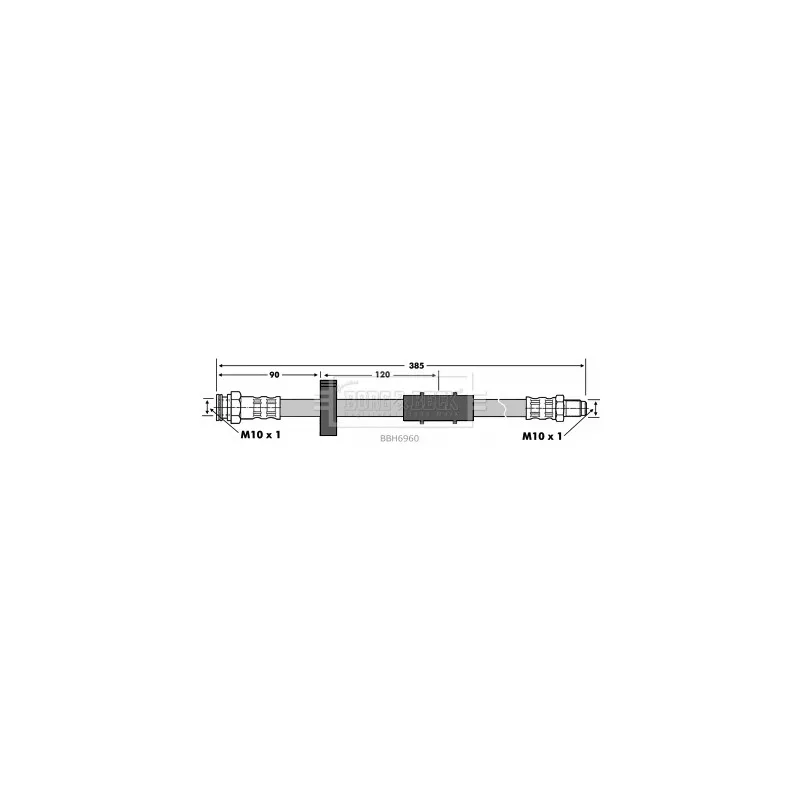 Flexible de frein BORG & BECK BBH6960