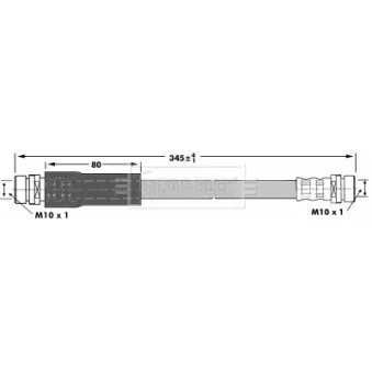 Flexible de frein BORG & BECK BBH6966