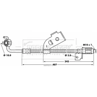 Flexible de frein BORG & BECK BBH6970