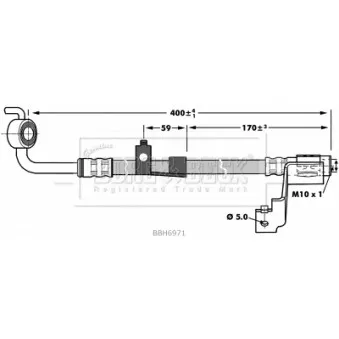 Flexible de frein BORG & BECK BBH6971