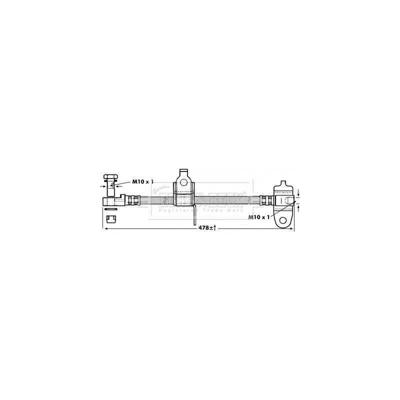 Flexible de frein BORG & BECK BBH6997