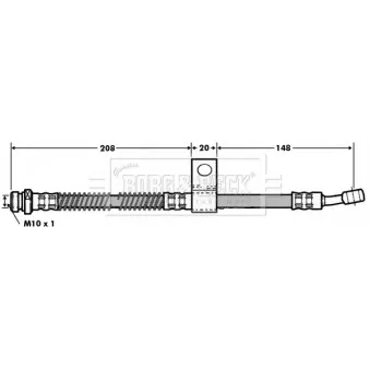 Flexible de frein BORG & BECK BBH7004
