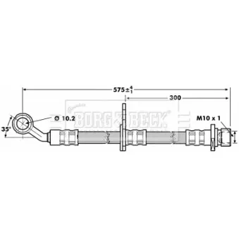 Flexible de frein BORG & BECK BBH7016