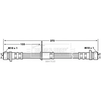 Flexible de frein BORG & BECK BBH7030