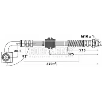 Flexible de frein BORG & BECK BBH7069