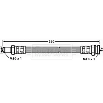 Flexible de frein BORG & BECK BBH7072