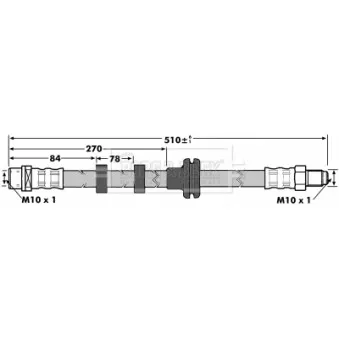 Flexible de frein BORG & BECK BBH7075