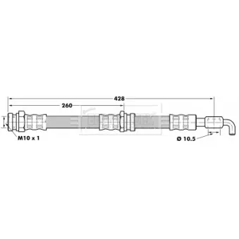 Flexible de frein BORG & BECK BBH7076