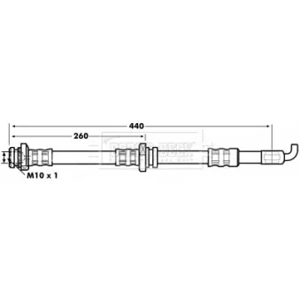 Flexible de frein BORG & BECK BBH7081