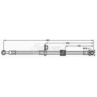 Flexible de frein BORG & BECK BBH7112