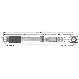 Flexible de frein BORG & BECK BBH7124
