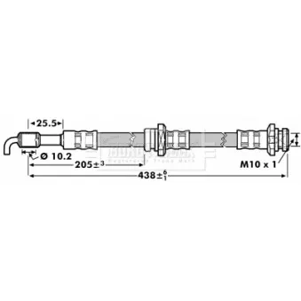 Flexible de frein BORG & BECK BBH7127