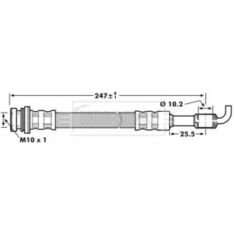 Flexible de frein BORG & BECK BBH7128