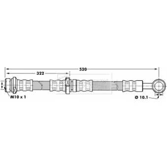 Flexible de frein BORG & BECK BBH7196