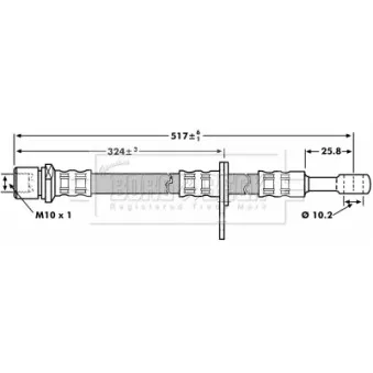 Flexible de frein BORG & BECK BBH7202
