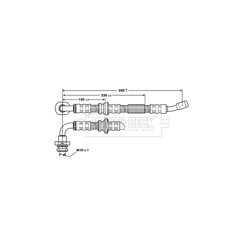 Flexible de frein BORG & BECK BBH7211