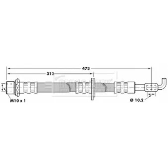 Flexible de frein BORG & BECK BBH7222