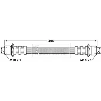 Flexible de frein BORG & BECK BBH7232