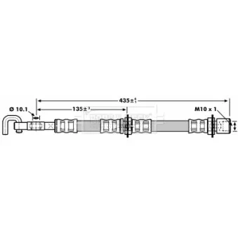Flexible de frein BORG & BECK BBH7253