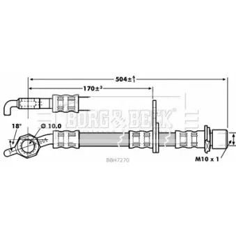 Flexible de frein BORG & BECK BBH7270