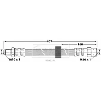 Flexible de frein BORG & BECK BBH7291