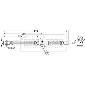 Flexible de frein BORG & BECK BBH7347