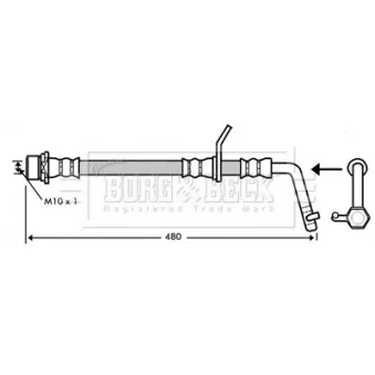 Flexible de frein BORG & BECK BBH7348