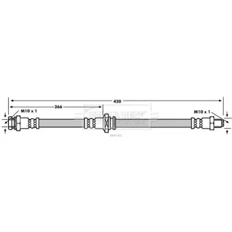 Flexible de frein BORG & BECK BBH7365
