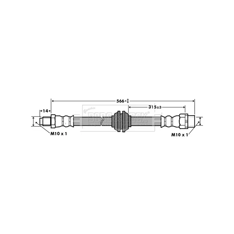 Flexible de frein BORG & BECK BBH7395