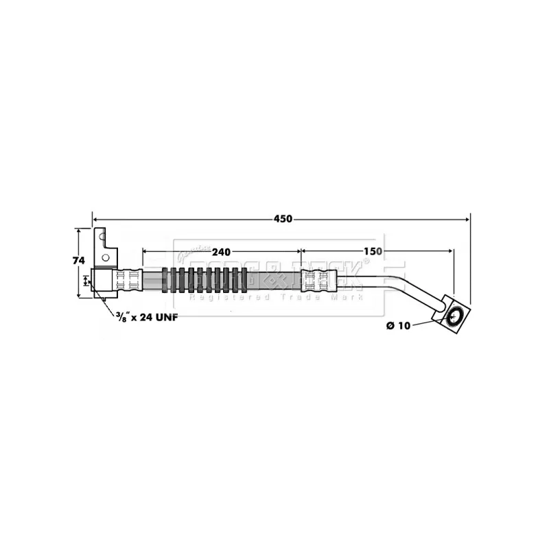 Flexible de frein BORG & BECK BBH7409