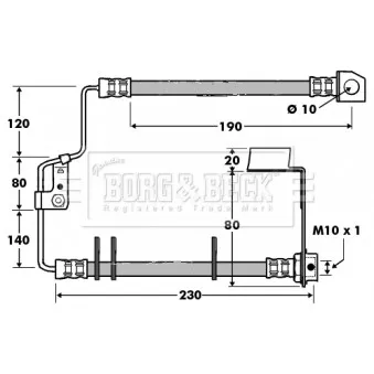 Flexible de frein BORG & BECK BBH7410