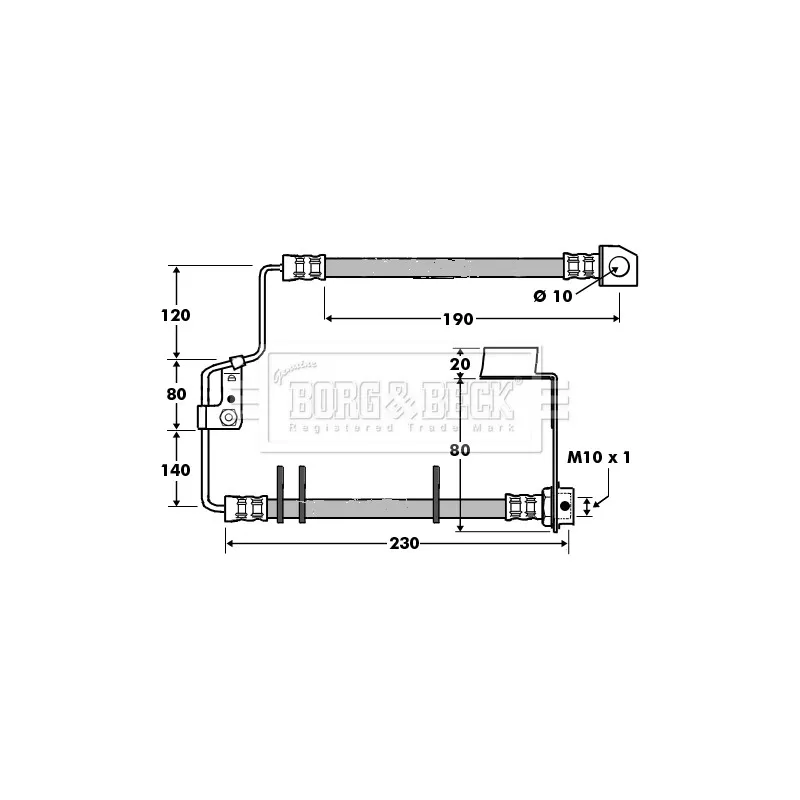 Flexible de frein BORG & BECK BBH7410