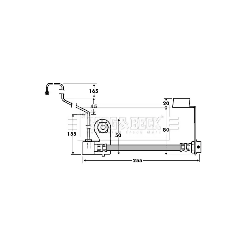 Flexible de frein BORG & BECK BBH7413