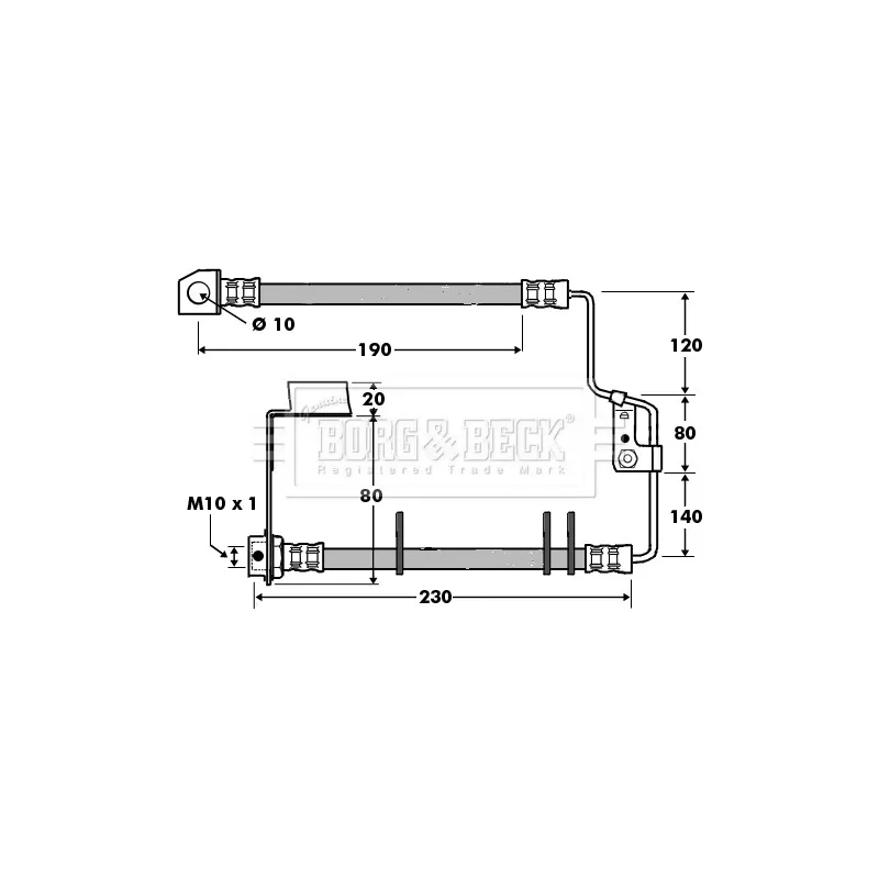 Flexible de frein BORG & BECK BBH7416