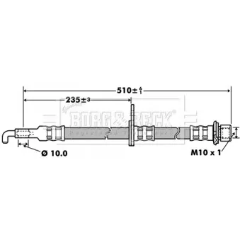 Flexible de frein BORG & BECK BBH7418