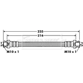 Flexible de frein BORG & BECK BBH7427