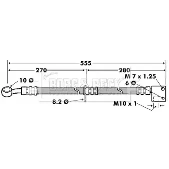 Flexible de frein BORG & BECK BBH7444