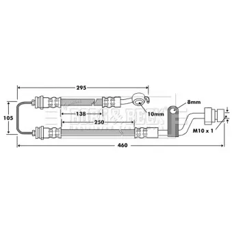 Flexible de frein BORG & BECK BBH7466