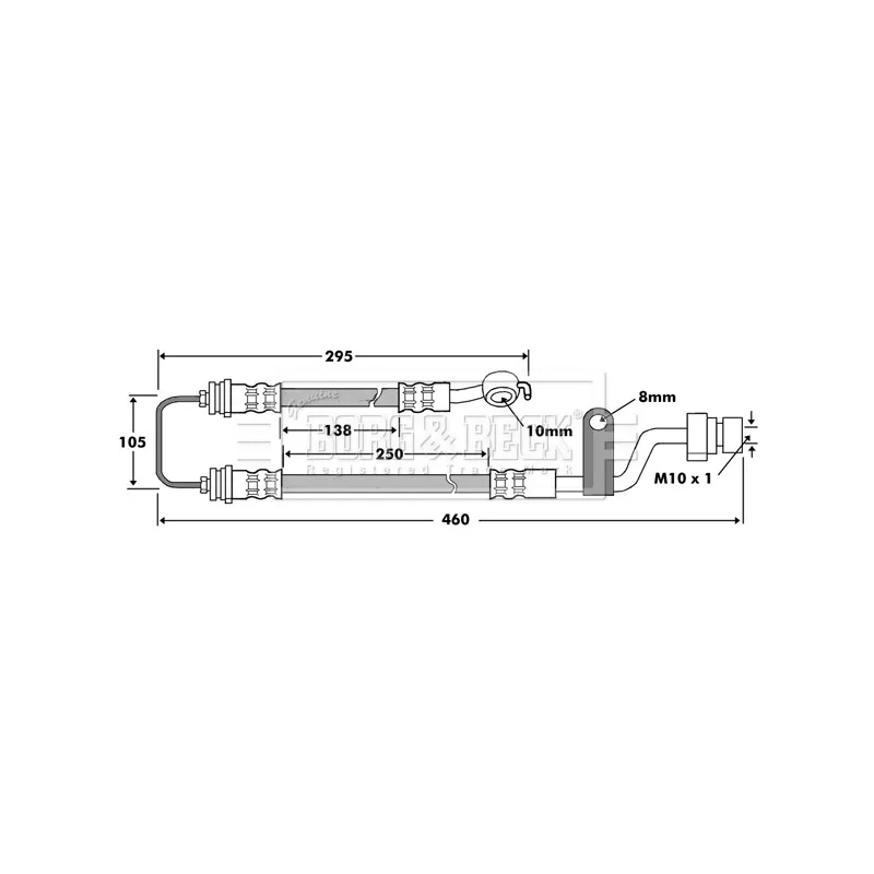 Flexible de frein BORG & BECK BBH7466