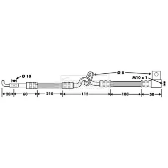 Flexible de frein BORG & BECK BBH7478