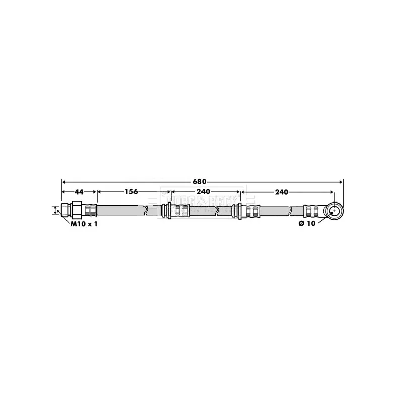 Flexible de frein BORG & BECK BBH7503
