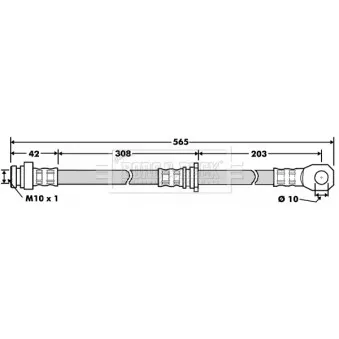 Flexible de frein BORG & BECK BBH7504