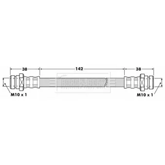 Flexible de frein BORG & BECK BBH7506