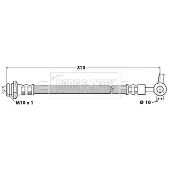 Flexible de frein BORG & BECK BBH7509