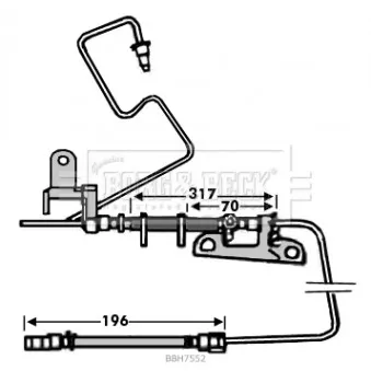 Flexible de frein BORG & BECK BBH7552