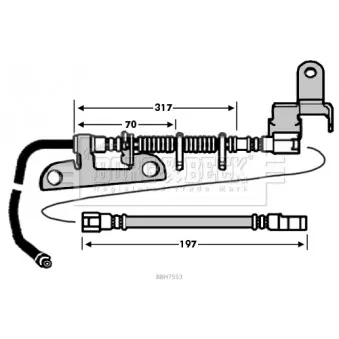 Flexible de frein BORG & BECK BBH7553