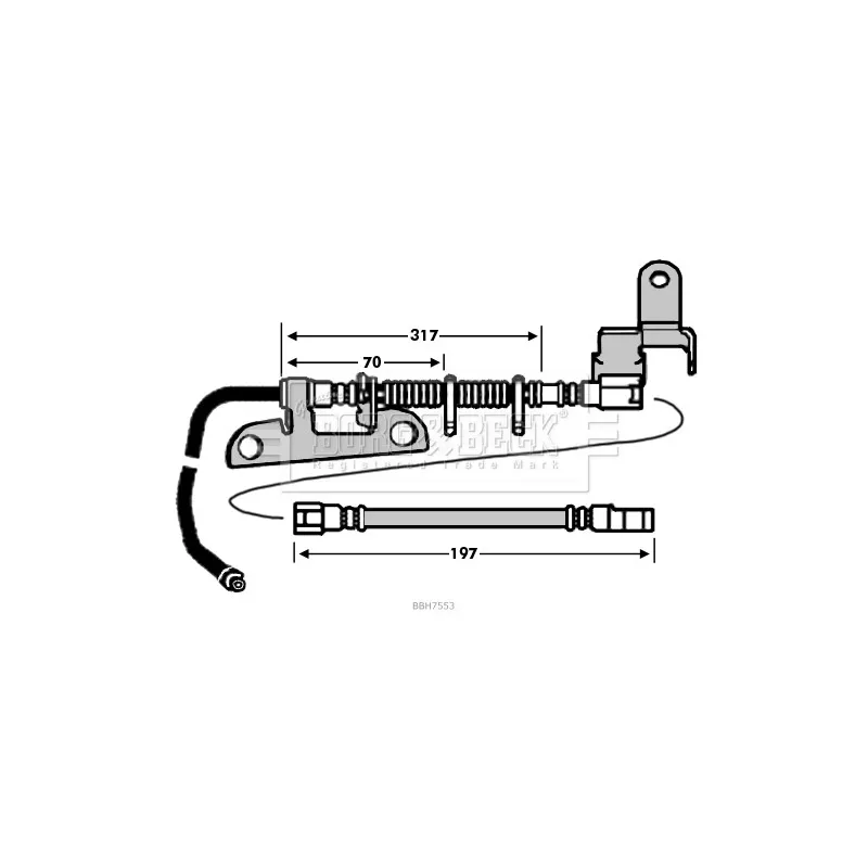 Flexible de frein BORG & BECK BBH7553