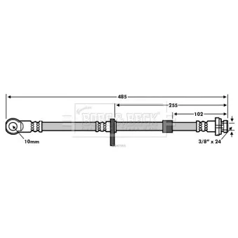 Flexible de frein BORG & BECK BBH7555